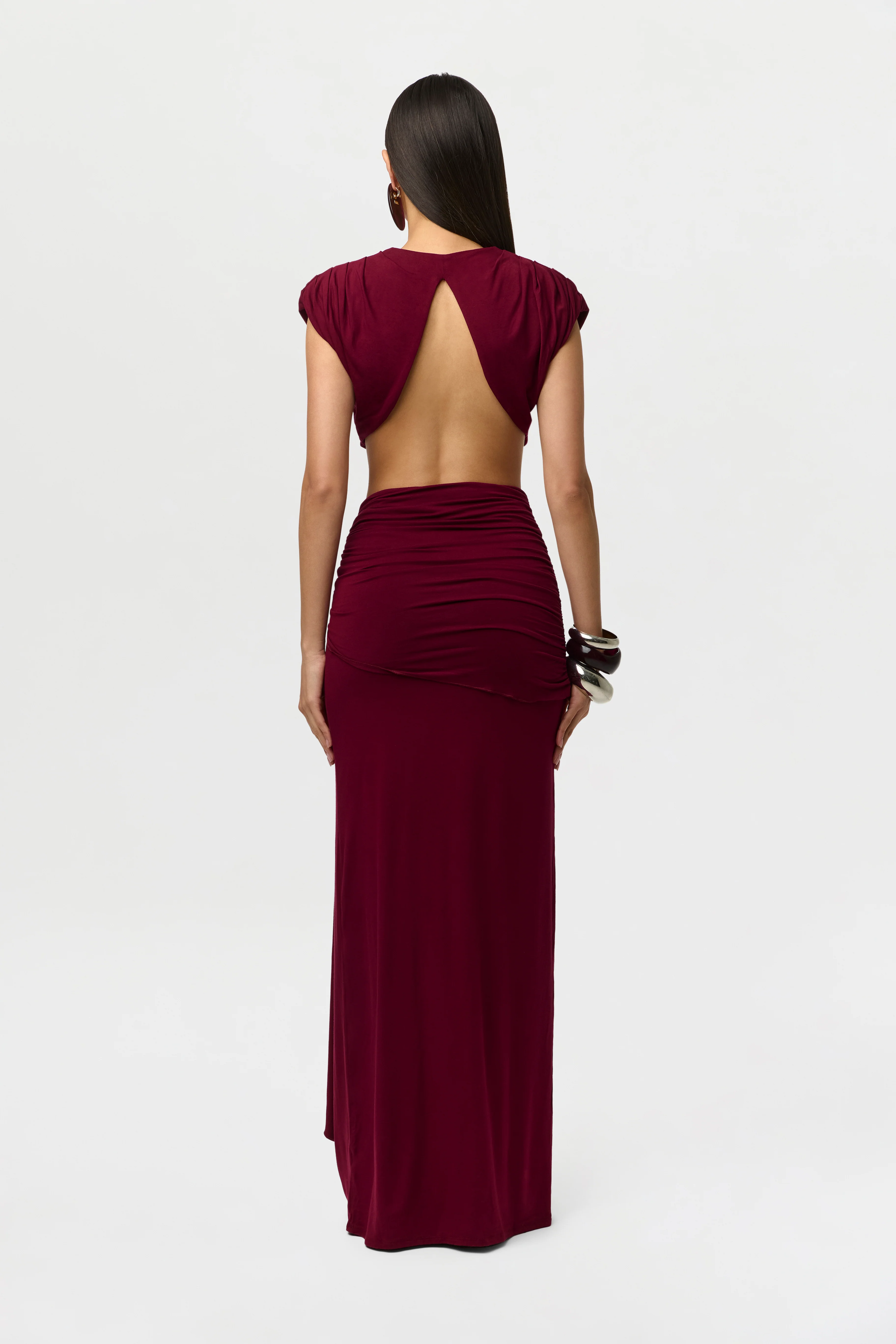 Smooth Draped Wired Maxi Skirt - Image 6